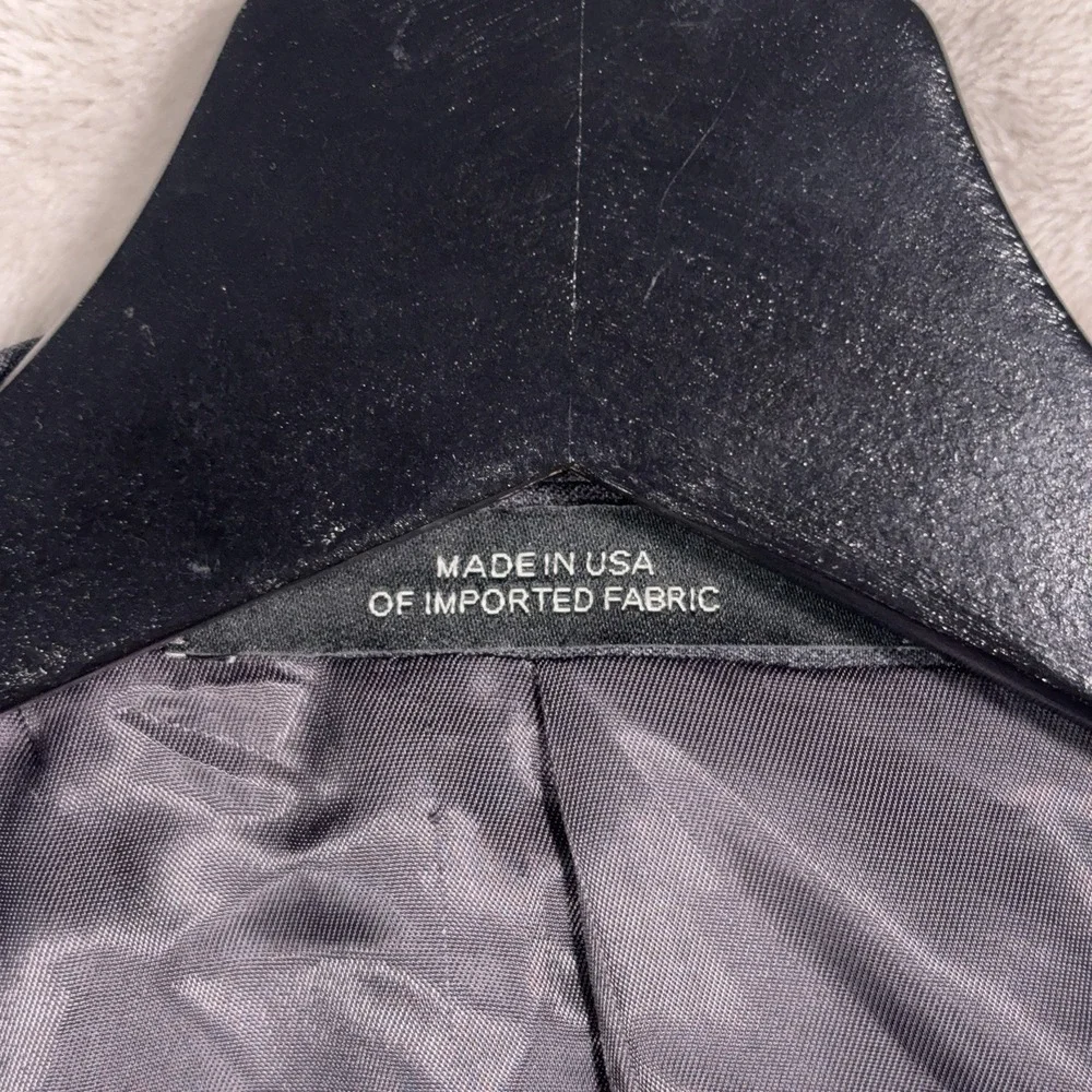 Saks Fifth Avenue Black Blazer Mens 42 Gray Ermenegildo Zegna Cloth Sport Coat